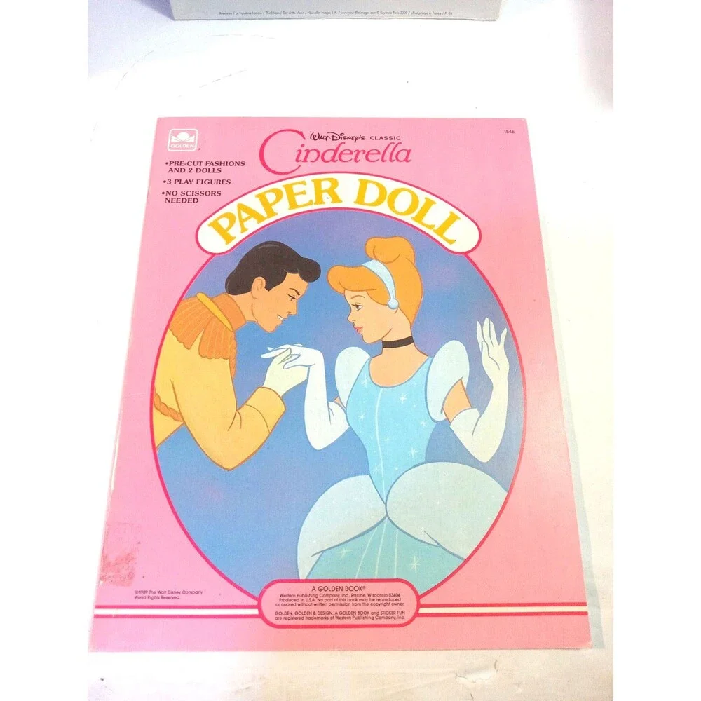 Vintage Cinderella  Old Fashioned Cut Out  Paper Dolls Book